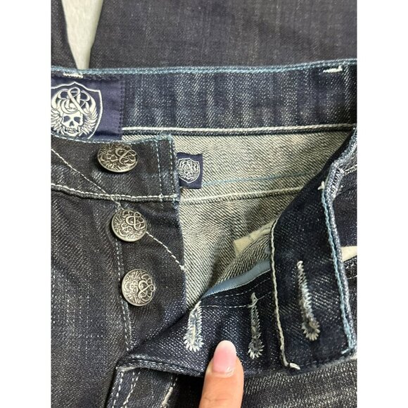 Rock & Republic Women's 10 Bernie Bootcut Dark Wash Distressed - Picture 9 of 14